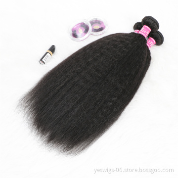 Yeswigs 10A 12A Hair Bundles Yaki Kinky Straight Unprocessed Brazilian All Length Available Dropshipping Cuticle Aligned Hair